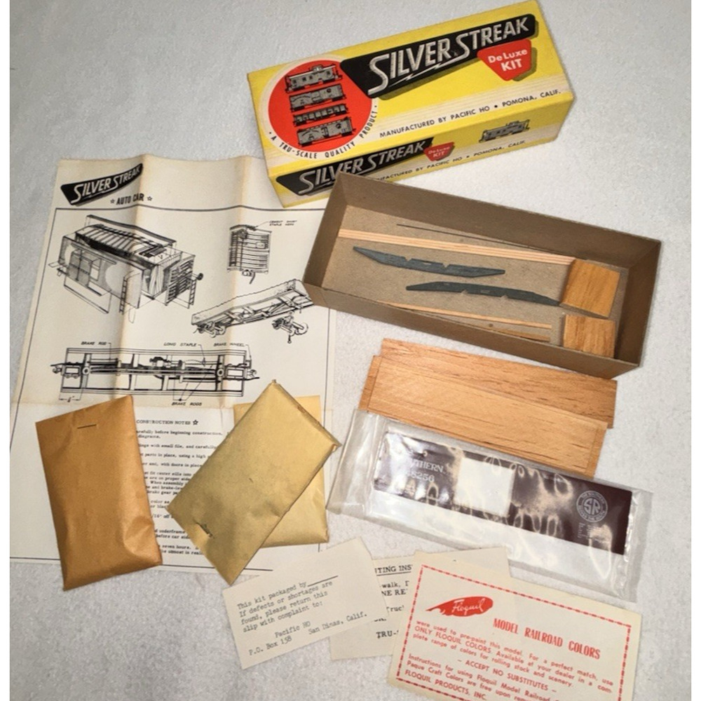 Silver Streak Southern Dbl Door Auto Box Car Kit Pacific HO S301-345 Train NOS